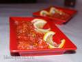 Lightly salted salmon in sweet and sour sauce