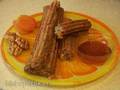 Walnut-orange churros with candied fruits from dried fruits (in Churrosmaker Princess 132401)