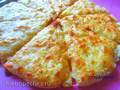 Belarusian potato pizza with cheese