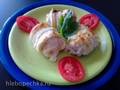 Zucchini rolls with chicken in a Princess pizza maker or oven