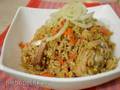 Pilaf with red rice and chicken (Multicooker Redmond RMC-01)
