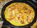 Omelet with fish, rice and vegetables (Tortilla Chef Princess)