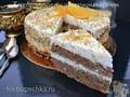 Buckwheat cake with curd cream