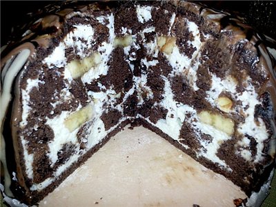 עוגת בננה שוקולד