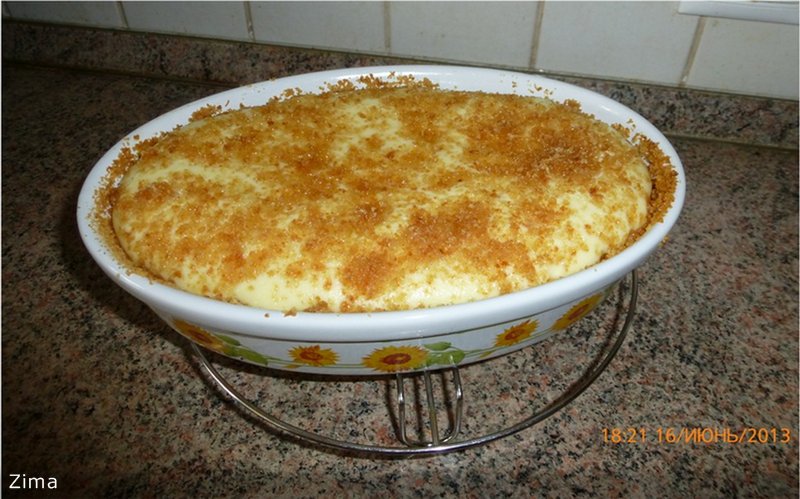 Curd casserole without flour and semolina