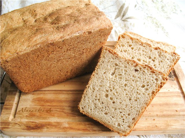 Gray Wheat Bread with Honey Cold Stretching Method
