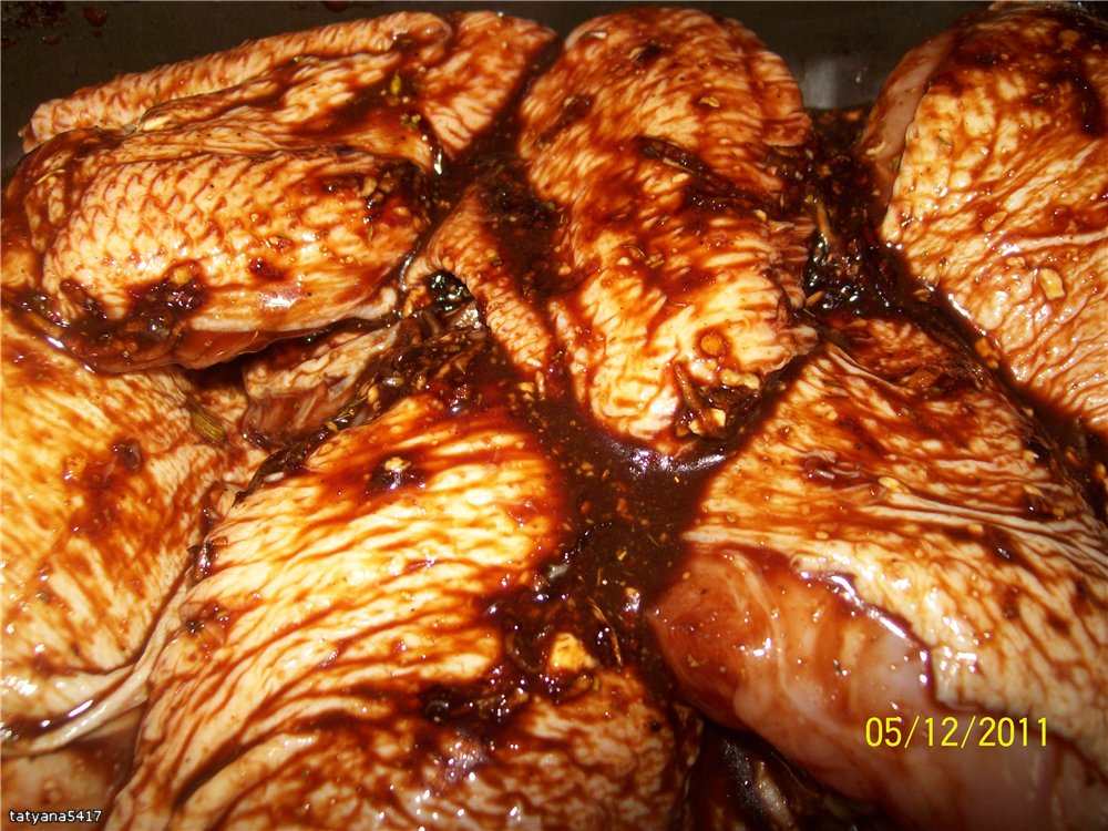 Chicken in soy marinade