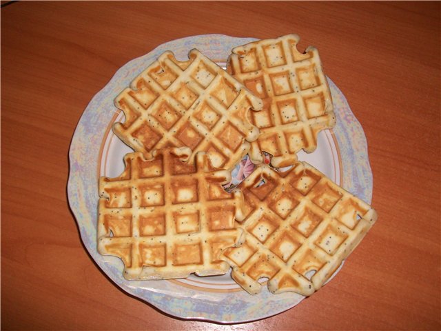 Waffles with poppy seeds
