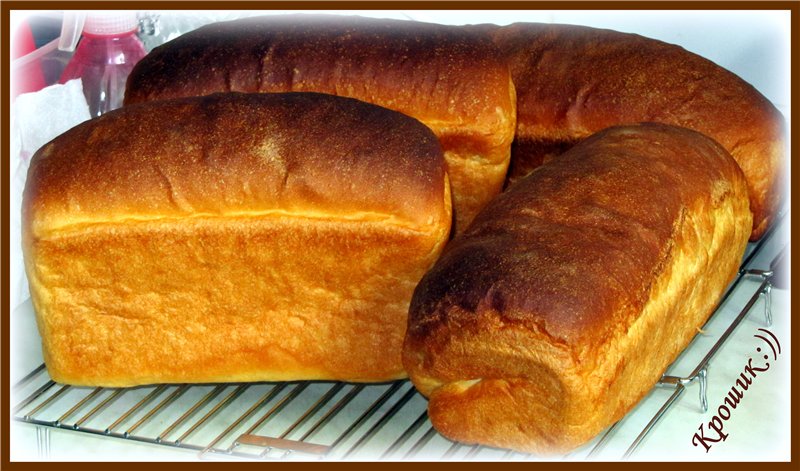 לחם חמאה באריזה לפי GOST - שיטה מואצת (בתנור)