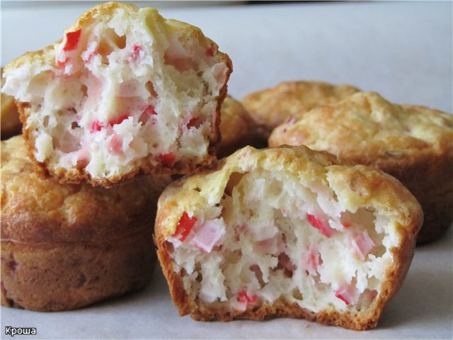 Crab stick muffins