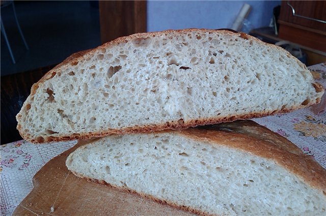 לחם שיפון חיטה על בצק חמוץ (ישן) (תנור)